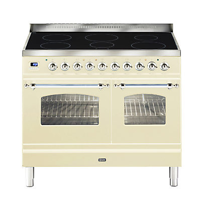 ILVE Milano PDNI100E3 Dual Fuel Induction Range Cooker Cream/Chrome ILVE Milano PDNI100E3 Dual Fuel Induction Range Cooker Cream/Chrome